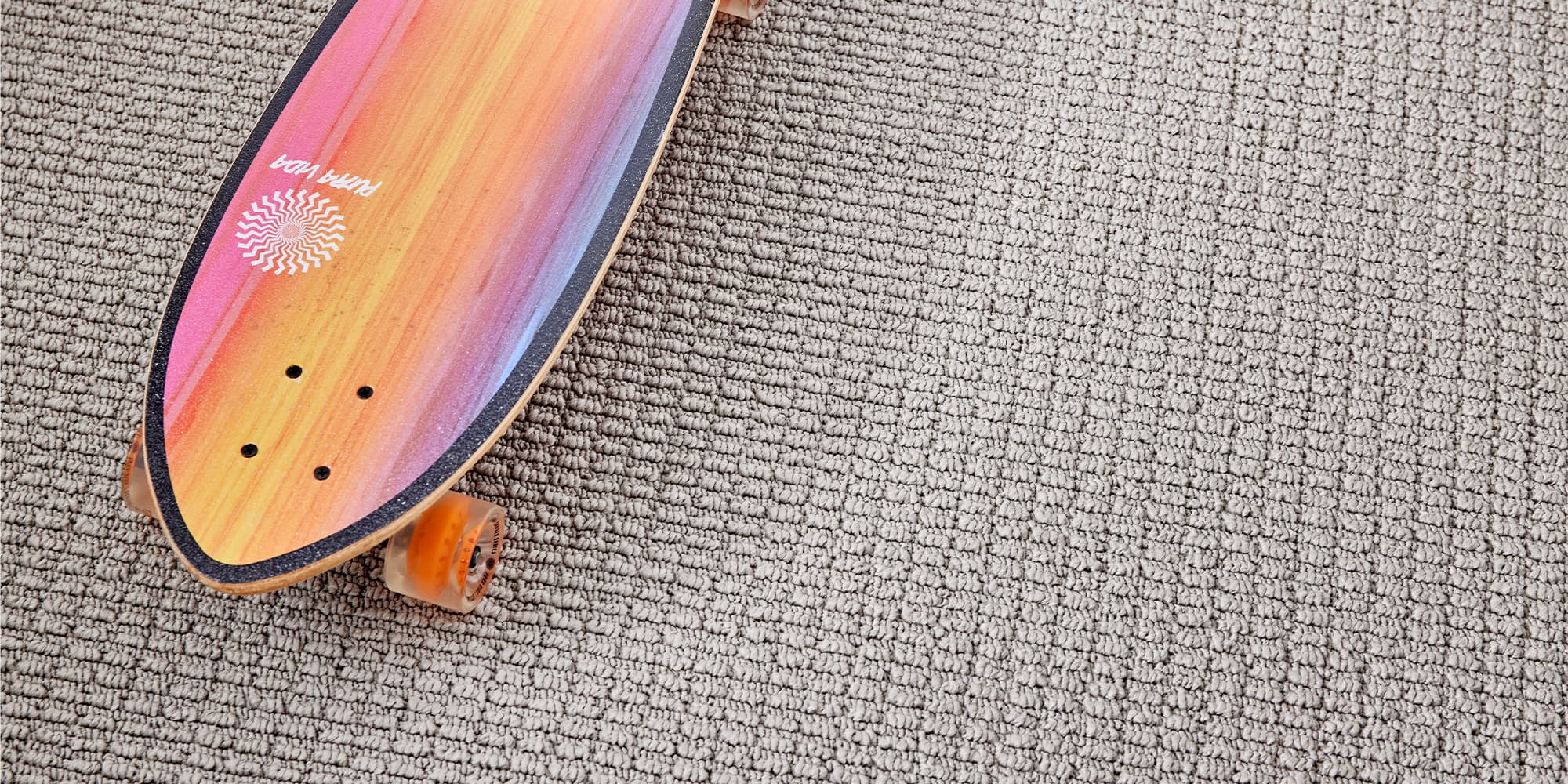 Riverbed chunky loop carpet with skateboard detail